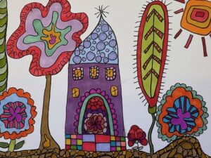 Painting by Sabrina North, Dream Wonder Arts. Michigan Artist. Sunday Artisan Market, Ann Arbor, Michigan.