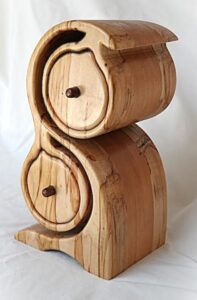 Wooden Box by Steven Skornicka of Whatknots. Sunday Artisan Market, Ann Arbor, Michigan.