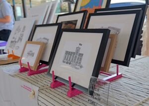 Hannah Bergman (HB Made) Sketches and Graphics. The Sunday Artisan Market, Ann Arbor, Michigan.