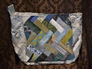 Quilted herringbone bag by George R. Hass.  Sunday Artisan Market, Ann Arbor Michigan.